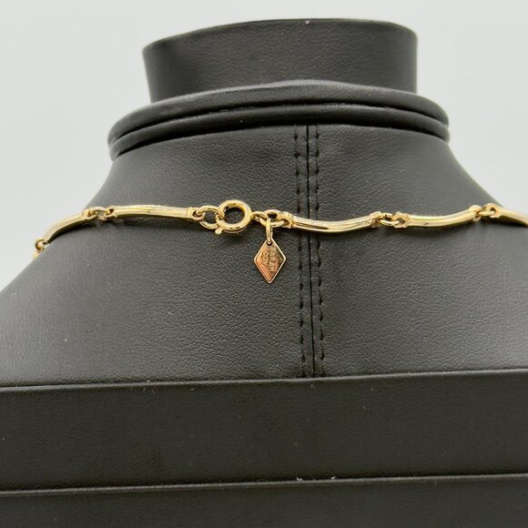 Vintage Sarah Coventry Gold-Tone Necklace Aurora Borealis Crystal Bead Accent - Picture 10 of 12